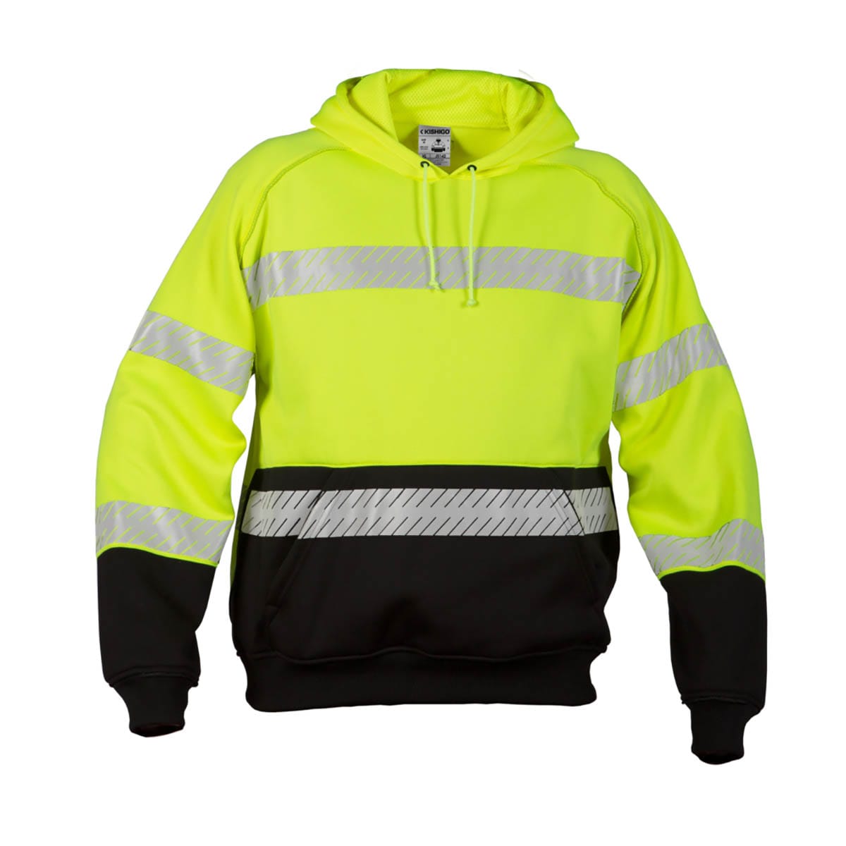 Kishigo Pull Over Hoodie in Hi-Vis Lime